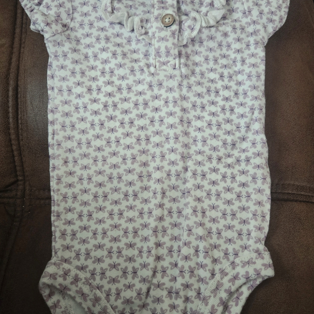 Carter's Purple and White Baby Pajama Set - Picture 3 of 4